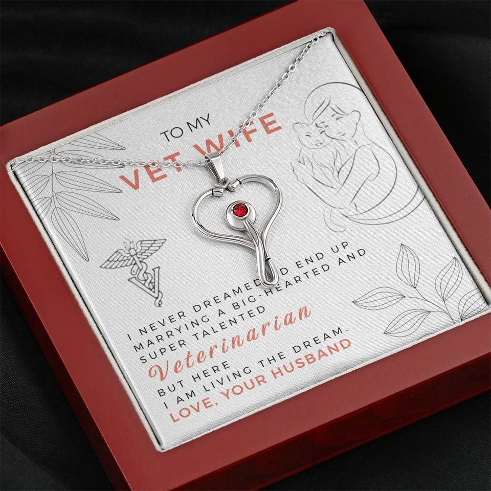 To My Vet Wife-Jewelry-Mahogany Style Luxury Box-7-Chic Pop