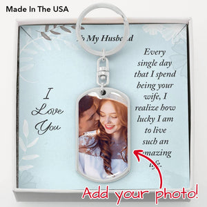 To My Husband-Every single day-Jewelry-Dog Tag Keychain (Silver)-No-1-Chic Pop