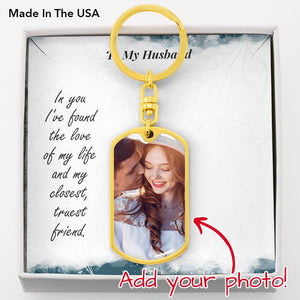 To My Husband In you Ive The Love-Jewelry-Dog Tag Keychain (Gold)-No-2-Chic Pop