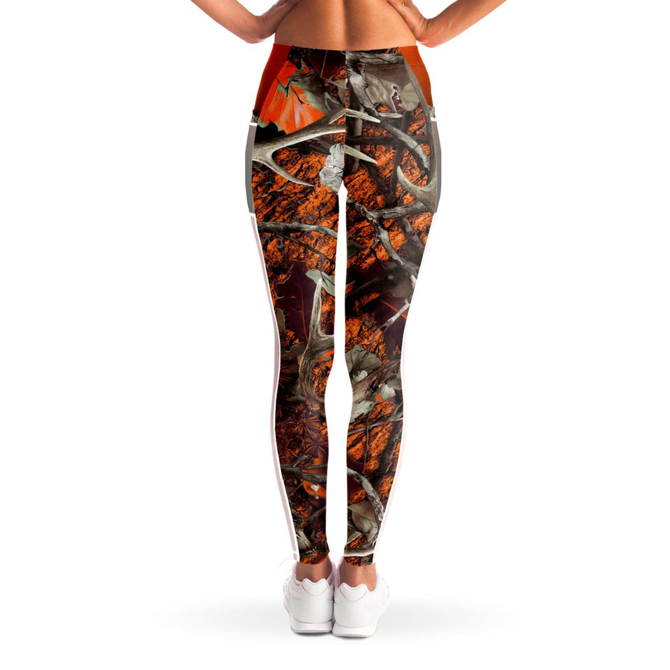 Orange Hunting - Mesh Pocket Legging All Over Print-Mesh Pocket Legging - AOP-XS-6-Chic Pop