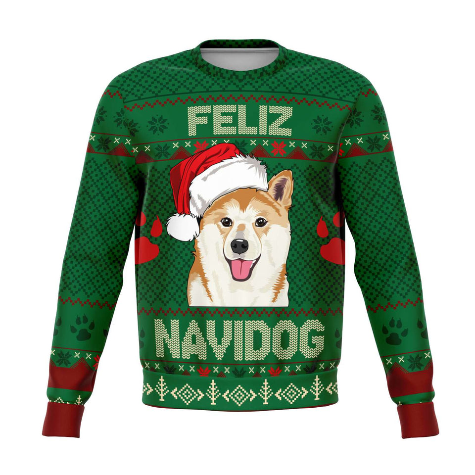 Feliz Navidog - Shiba Inu-Fashion Sweatshirt - AOP-S-4-Chic Pop