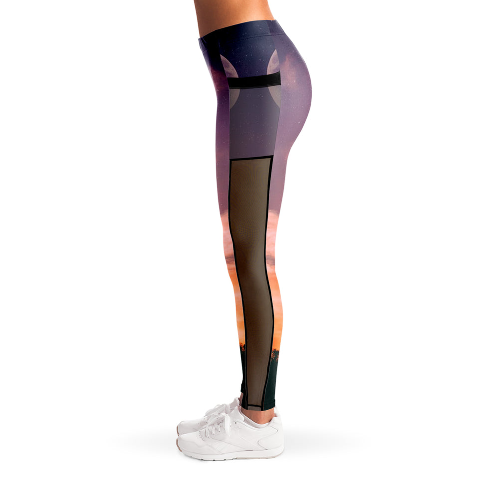 Summer Vibe-Mesh Pocket Legging - AOP-XS-7-Chic Pop