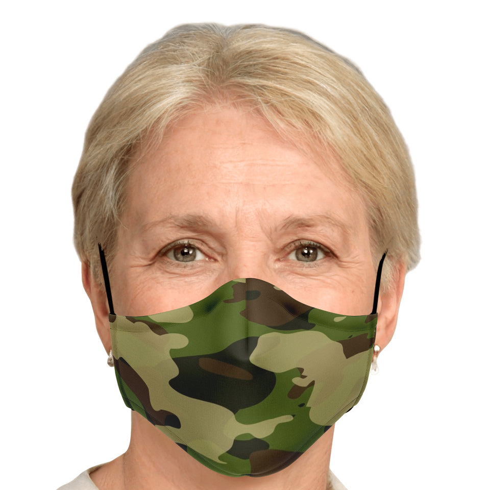 Green Camo Face Mask - Camouflage-Fashion Face Mask - AOP-1pc - Adult Fashion Face Mask-No additional filters-8-Chic Pop