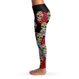 Sugar Skull-Leggings - AOP-XS-3-Chic Pop