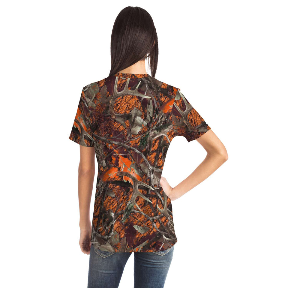 Camo Orange-T-shirt-XS-3-Chic Pop