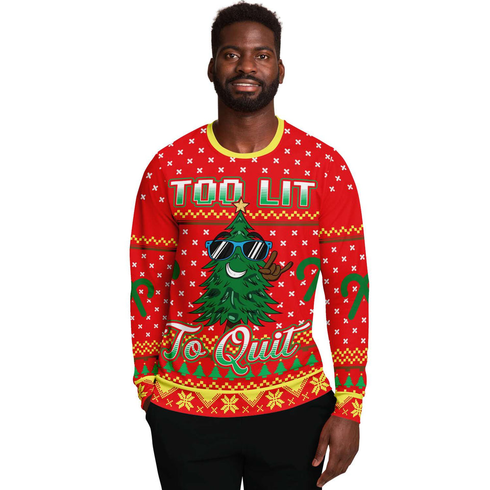 Too lit to quit-Fashion Sweatshirt - AOP-XS-3-Chic Pop