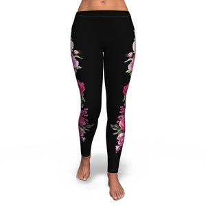 Floral Bouquet-Leggings-XS-1-Chic Pop