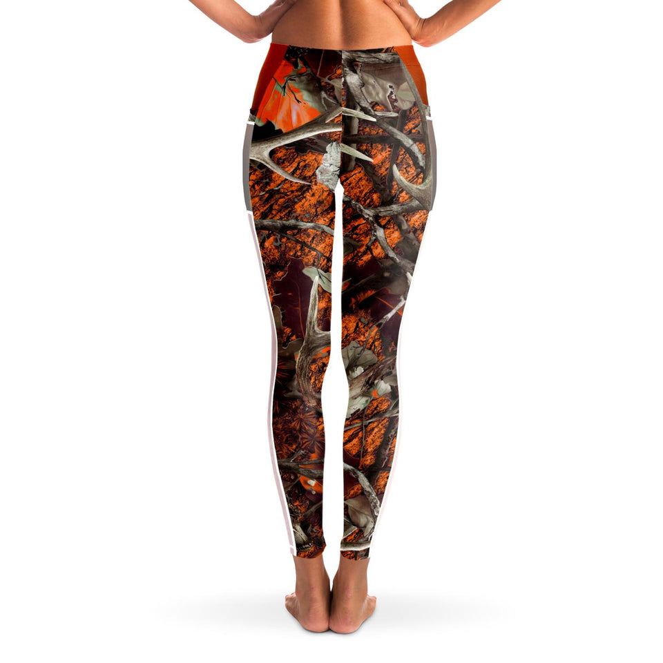 Orange Hunting - Mesh Pocket Legging All Over Print-Mesh Pocket Legging - AOP-XS-2-Chic Pop