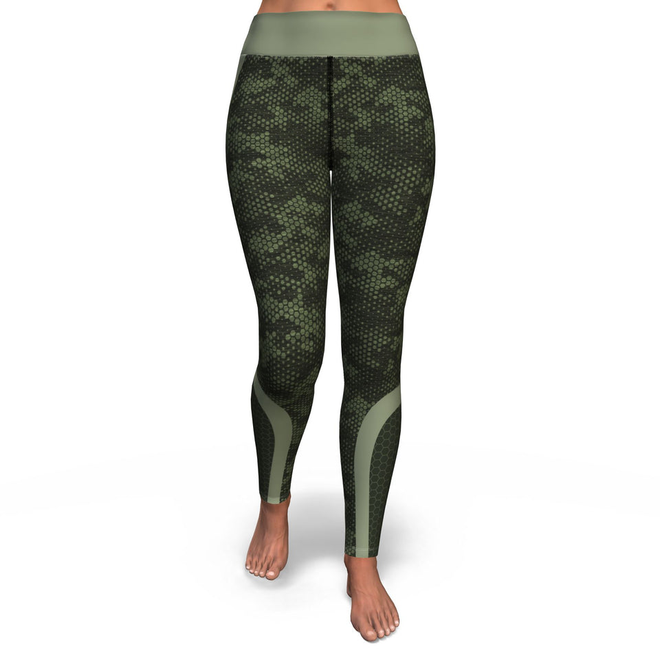 Hexagon Camo-Yoga Pants-XS-1-Chic Pop