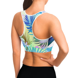 Tropical Floral White Sports bra-Sports Bra - AOP-XS-4-Chic Pop